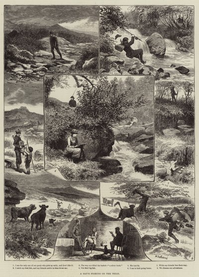 Un día de pesca en el Teign de Walter Bothams